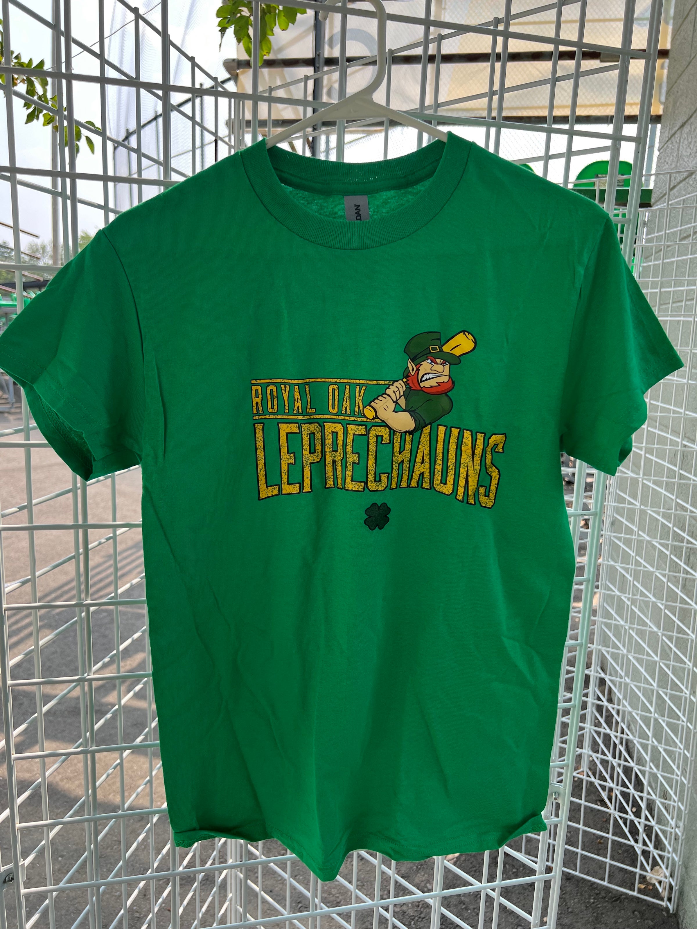 Gildan Green Leprechauns T Shirt - Yellow Lettering